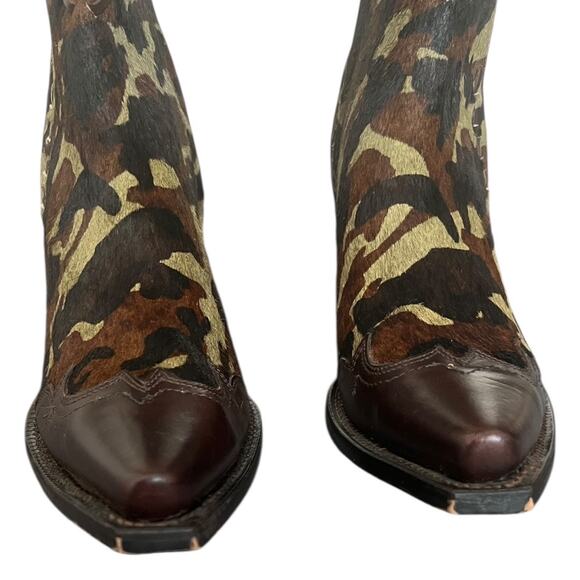 Tony Lama Anahi Camo Ankle Snip Toe Cowboy Boots Size 9B - Picture 7 of 13